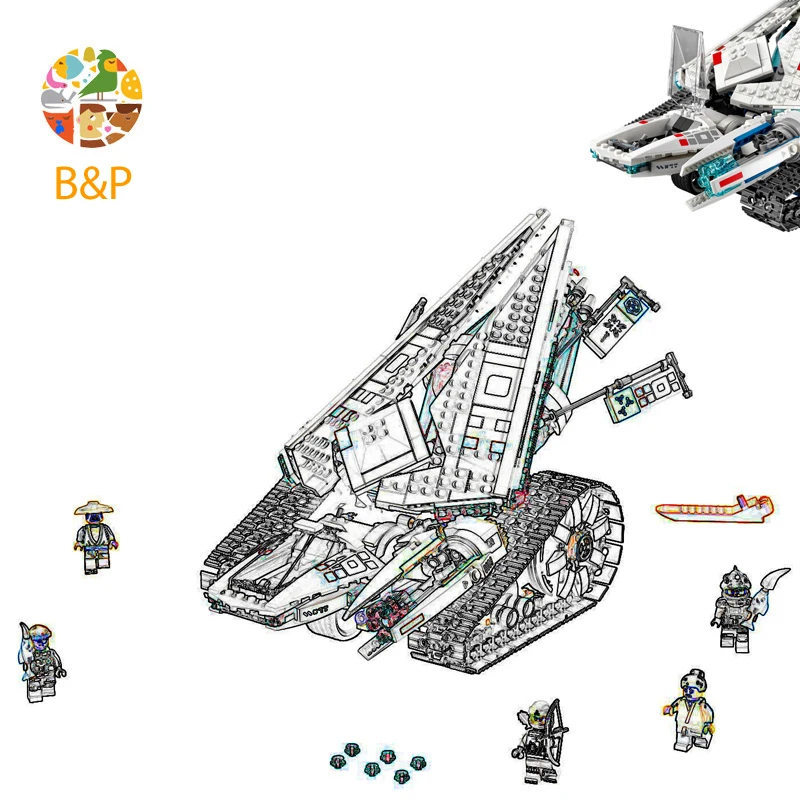 

70616 947pcs Ninja Series The Ice Tank Model s Brick Educational Toys For Children 10726 Building Block Gift
