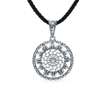 

Silver Pendant-charm "Black Sun" sunlight sample 925