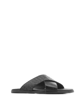 

ILVi-Genuine Leather Handmade Adrina Men's Slipper Black Nappa Men Shoes 2020 Spring Summer (Made in Turkey)