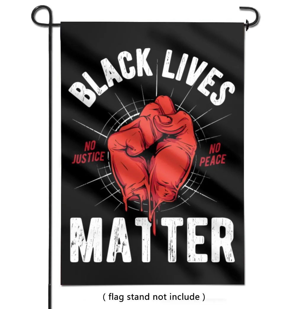 

HUGSIDEA American Black Lives Matter Design Garden Flag Outdoor Banner Decorative Flags for Home House Garden Yard Decorations