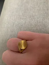 Anillos Croissant de acero inoxidable para mujer, sortija trenzada, anillo de cúpula gruesa, joyería, anillo llamativo