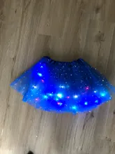 LED brillante luz niños niñas faldas Tutu de princesa niños boda fiesta de baile minifalda traje cosplay led ropa