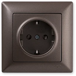 

PnpnElectrıc Gns Visage Ambiance Metallic Mocha Child Protection Grounded Socket 16A 220V AC