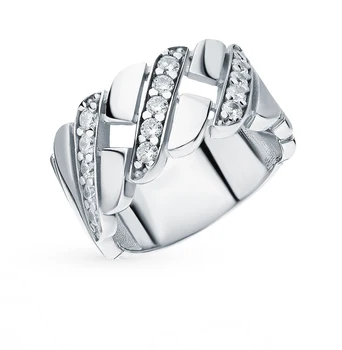 

Silver ring with cubic zirconia sunlight