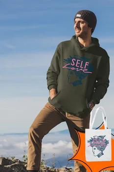 

Angemiel Wear Self Love Bird Hat Green Men 'S Hooded Sweatshirt Bags Kombin