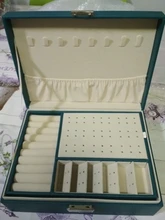 Caja de almacenamiento de joyas de cuero PU, embalaje multifunción portátil de estilo europeo con cajón, regalo de invierno