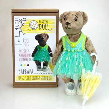 

Набор для создания текстильной куклы Pugovka Doll "Медведь Варвара"