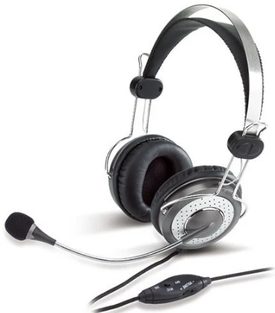 Genius Headset With Microphone Hs-04su Silver - Earphones & Headphones -  AliExpress