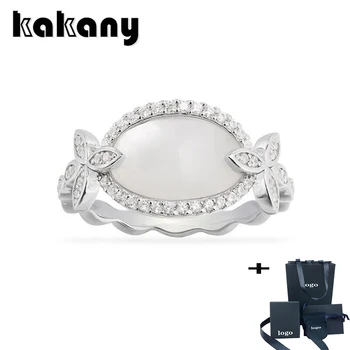 

KAKANY 2020 New Fashion High Quality Mom Pearl Wreath Cubic Zirconia Ring Monaco Ladies Luxury Charm Jewelry Gift Choice