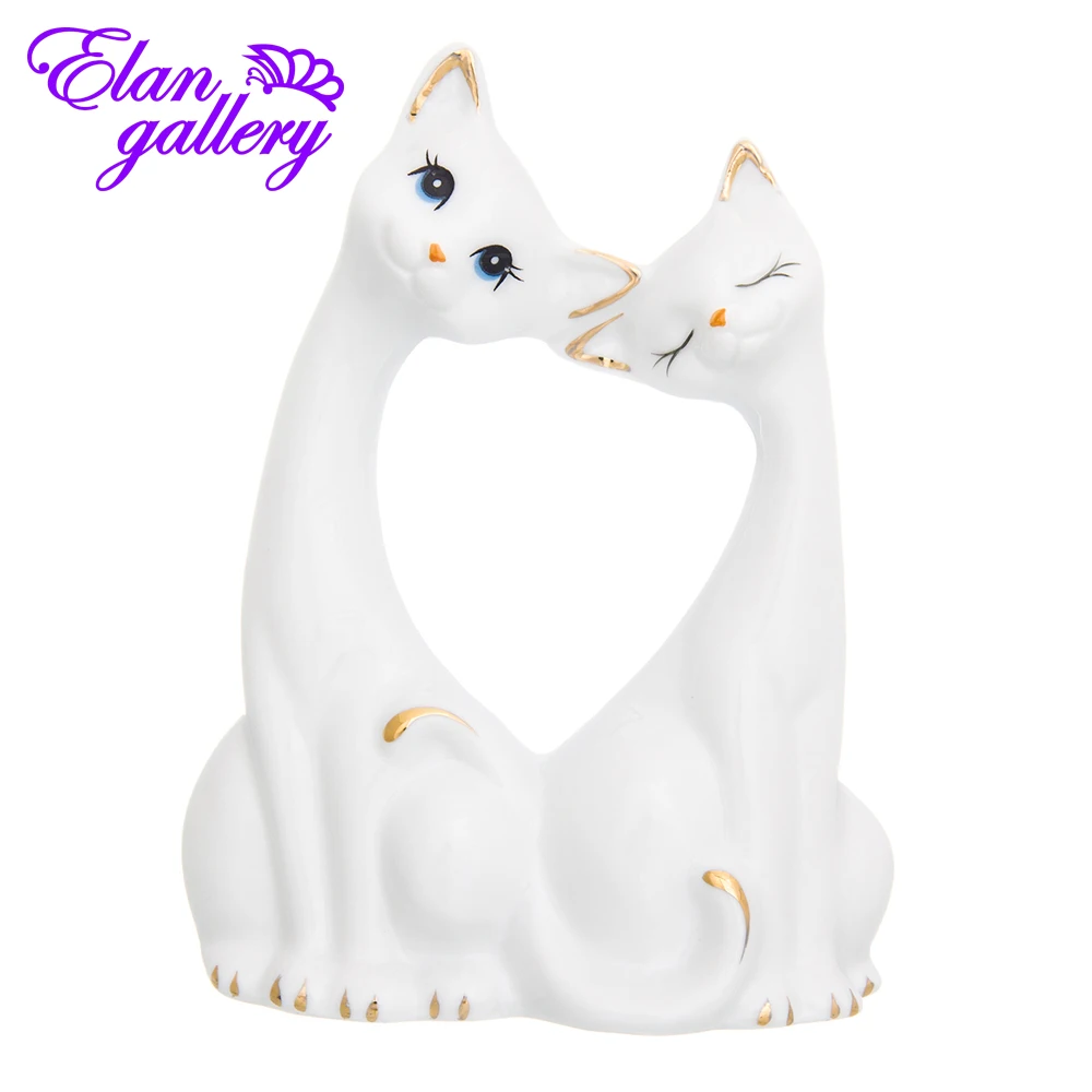 Фигурка декоративная 9х4 5х12 5 см Elan Gallery Пара кошечек | Дом и сад