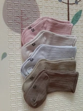 Calcetines de algodón para bebés de 0 a 11 años, 5 par/lote, para primavera, verano y otoño
