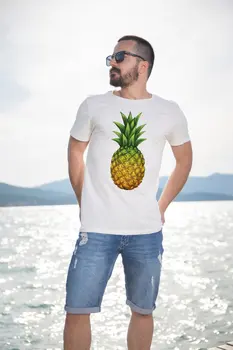 

Angemiel Wear Pineapple Cotton White Men 'S T-Shirt