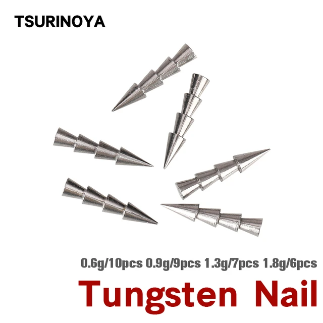 Tungsten Steel Insert Tungsten Nail Weight 0.6g 0.9g 1.3g 1.8g