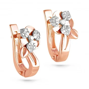 

Kabarovsky earrings with 20 diamonds in red gold