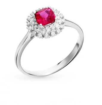 

Gold ring with rubies and diamonds sunlight sample 585