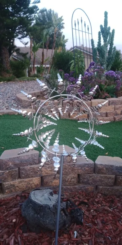 Unique Magical Metal Windmill Outdoor Wind Spinners Wind Collectors Courtyard Patio Lawn Garden Decoration Outdoor Indoor photo review