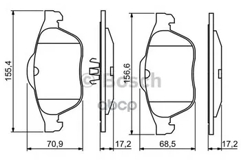 

Pads TORM disc k-t Renault Laguna II Scenic II Bosch art. 0986494033