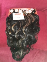 Natural Hair-mechones de pelo sintético de 16-20 pulgadas, extensiones de pelo sintético de 16-20 pulgadas con ondas profundas, envío gratis