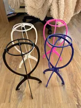 Soporte para pelucas/pelucas de plástico plegable, soporte estable y duradero para pelucas/pelucas, peluca, gorro de pelo, utensilios para muestras, 1 ud. Por lote