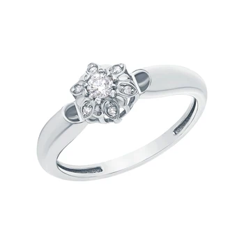 

Gold ring with diamonds sunlight sample 585