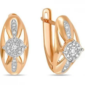 

Lucas gold earrings with 20 red gold diamonds