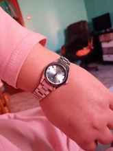 CHRONOS-Relojes de lujo para mujer, pulsera de mano femenina de acero inoxidable con diamantes de imitación, reloj de negocios con movimiento de cuarzo japonés, correa de 200mm, resistente al agua