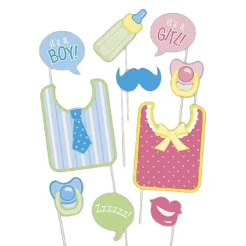

Photobooth baby fun (10 pieces) for birthday party decoration, communions, anniversaries, kids