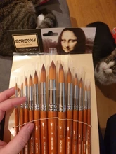13 Uds artista pintura pinceles Set cabello de Nylon de madera largo mango de pincel de pintura de aceite acrílico acuarela materiales de arte profesional