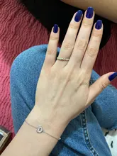 Pulsera de perlas de imitación de estrella de luna de ANENJERY pulsera de plata de ley 925 con gradiente de zirconia de piedra lunar para mujer S-B304