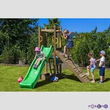 Набор для игровой площадки: доска для взбираний, канат, песочница и горка с лестницей