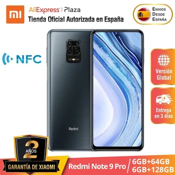 

Versión Global Xiaomi Redmi Note 9 Pro (64GB/128GB ROM 6GB RAM Cámara Cuádruple de 64 MP Android Nuevo Móvil) [Teléfono Móvil Ve