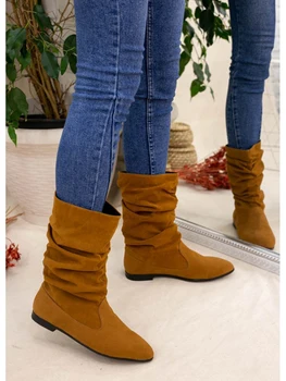 

Oliya Tan Suede Women Boots, High Quality Boots, Stylish Design, 2021 Fashion, comfortable Casual Spring Autumn Winter