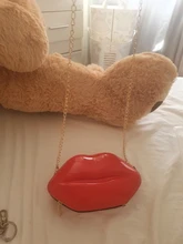 Mini de moda todo-Partido bolso de las mujeres nuevo diseñador de lujo de la cremallera, bolso de las mujeres, de labios con forma de PVC de moda bolsa de mensajero