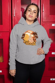 

Angemiel Wear Holidaymaker Man Gray Women 'S Hooded Sweatshirt