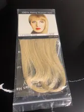 ALI BEAUTY-extensiones de cabello humano con 3 clips, mechones de pelo chino liso Remy, degradado, explosión de flequillo