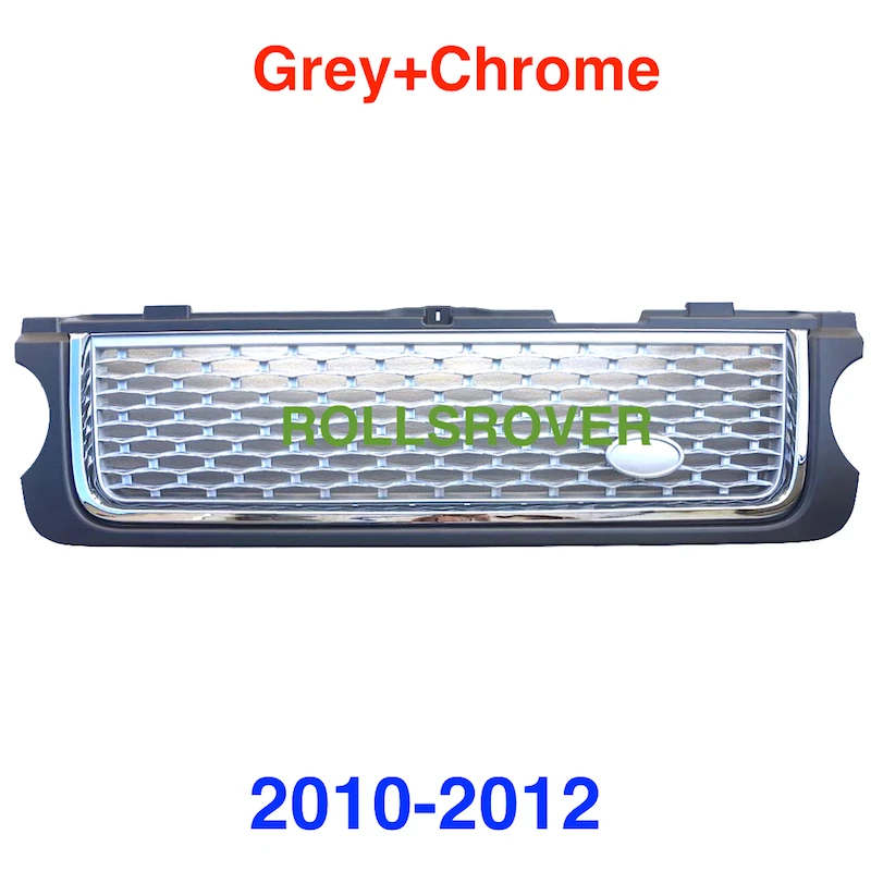 

ROLLSROVER Front Bumper Grille For Range Rover 2010 2011 2012 Grey Chrome