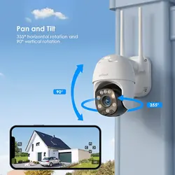 1080p wifi sem fio ptz casa ip câmera de rastreamento automático câmera de segurança de 2 vias de áudio smartphone/pc monitor remoto