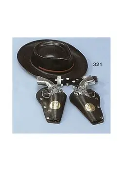 

Cowboy hat c/holster double