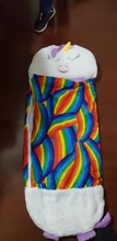 Unicornio bolsa de dormir saco de dormir almohada Animal de peluche bebé niño manta niños bolsa de dormir para Napper niños niñas regalos de cumpleaños