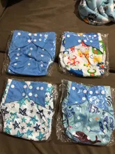 [Simfamily] 4 unids/set pañal de tela lavable cubierta de pañal ajustable reutilizable de tela pañales disponibles 0-3years 3-15kg bebé