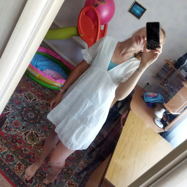 Robe Boho Broderie Ajourée Blanche