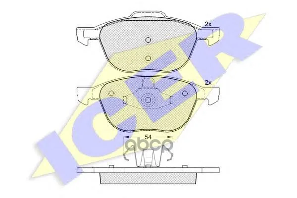181617_колодки Дисковые Передние! Ford Focus C-Max 1.6i-2.0tdci, Mazda 3 1.4i-2.0crdt 03 Icer 181617 Icer арт. 181617