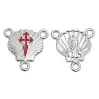 100pcs of Saint James the Apostle Scallop Shell Crusader Camino de Santiago Rosary Centerpiece 1