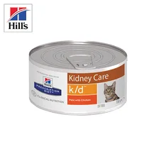 Влажный диетический корм для кошек Hill's Prescription Diet k/d Kidney Care при хронической болезни почек, с курицей 156г*24