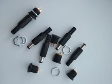 Female Jack Connector Plugs Screw-Nut Panel-Mount Power-Socket Plastic DC022 10PCS 5pairs