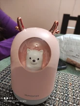 Humidificador ultrasónico con USB para el hogar, difusor de aceites aromáticos, lámpara LED de Color romántico, 300ml