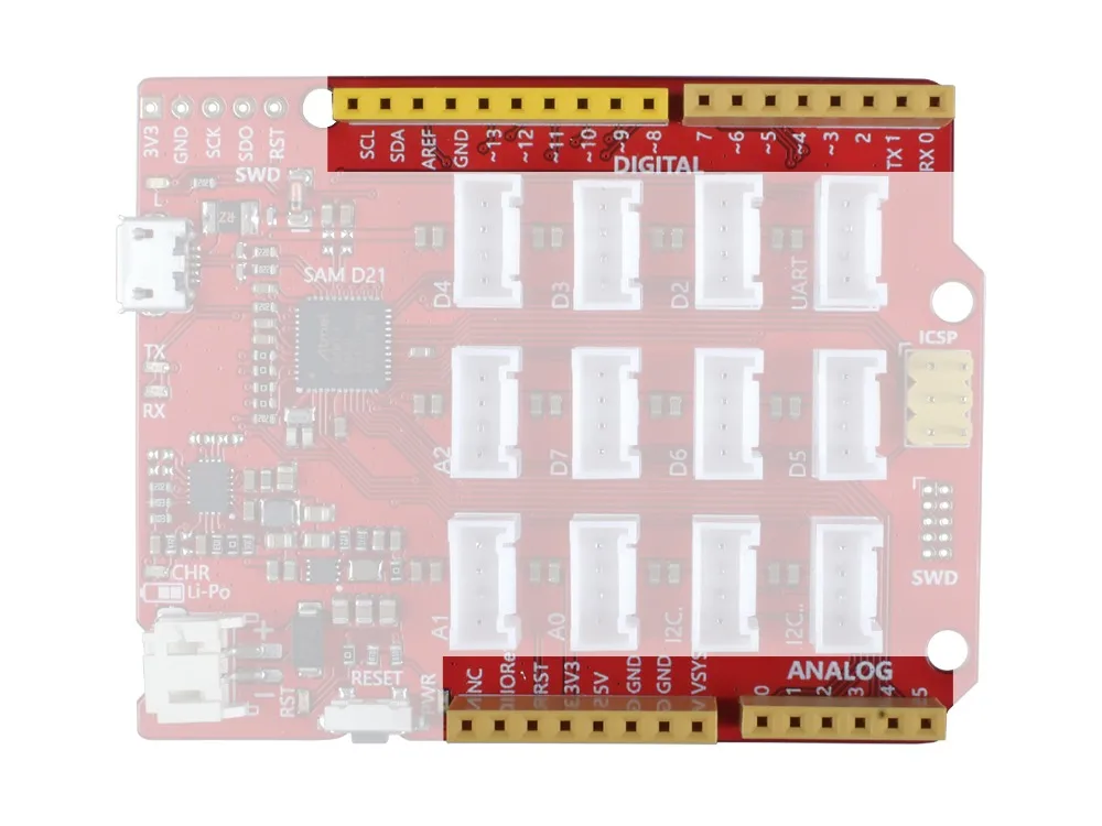 ShenzhenMaker магазин лотоса Cortex-M0+ макетная плата, Arduino, совестимая плата, украшенное мозаикой из драгоценных камней, 12 роща разъемы