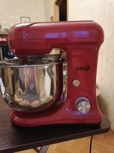 Tazón de acero inoxidable con motor de 4,5l CC, mezclador planetario silencioso, soporte de alimentos de 6 velocidades para cocina, mezclador de crema, batidor de huevos, batidora de masa