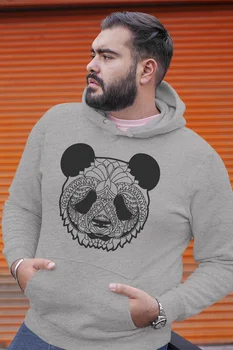 

Angemiel Wear Panda Gray Men 'S Hooded Sweatshirt