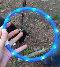 Collares de luz LED para perros de compañía, collares luminosos recargables y parpadeantes para perros de noche, Collar luminoso USB, decoración para el cuello que brillan en la oscuridad